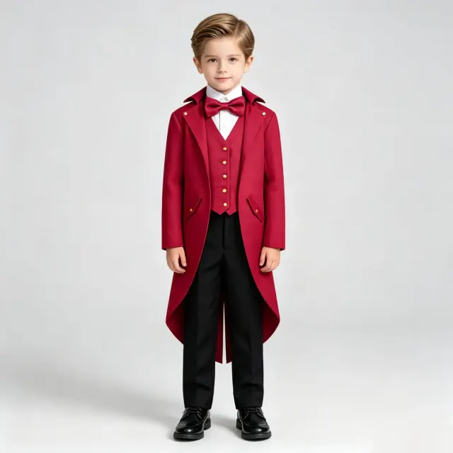 Ensemble de costume queue-de-pie punk médiéval et Renaissance pour enfant détail 5