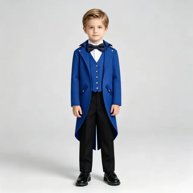 Ensemble de costume queue-de-pie punk médiéval et Renaissance pour enfant détail 10