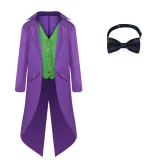 Queue-de-pie avec nœud papillon - Violet-Vert