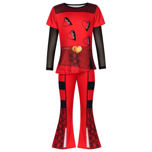 detalle de Disfraz cosplay infantil de la Reina de Corazones para Halloween 7