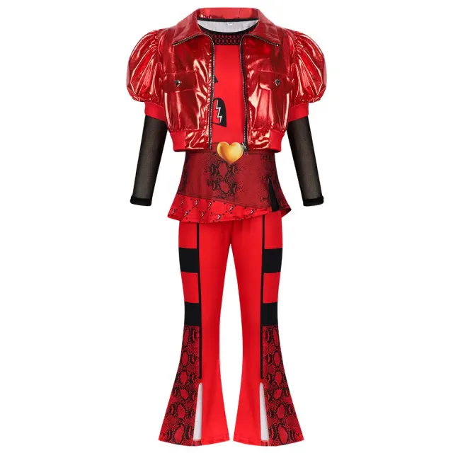 detalle de Disfraz cosplay infantil de la Reina de Corazones para Halloween 8