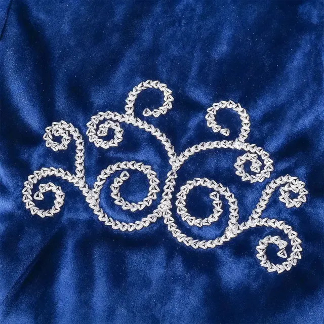 Costume cosplay queue-de-pie Renaissance à bordure argentée pour enfants détail 21