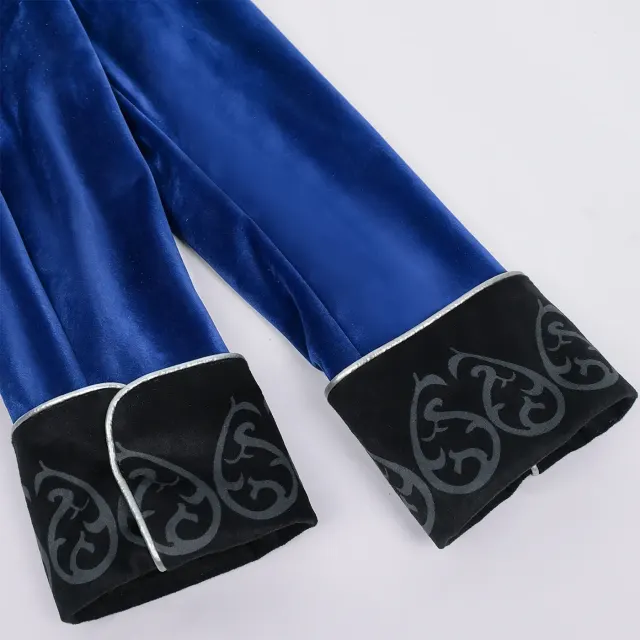 Costume cosplay queue-de-pie Renaissance à bordure argentée pour enfants détail 22