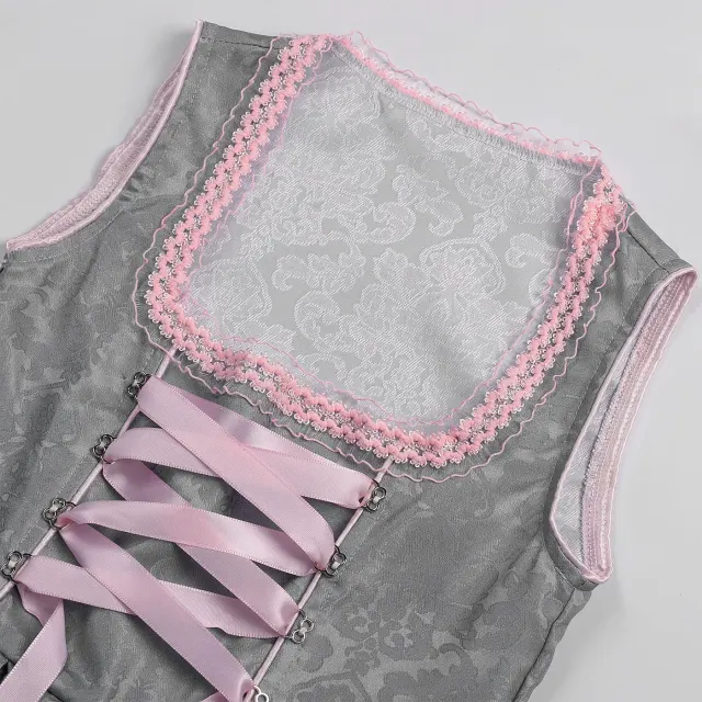 儿童短袖绑带啤酒女仆装服装套装 详情 4