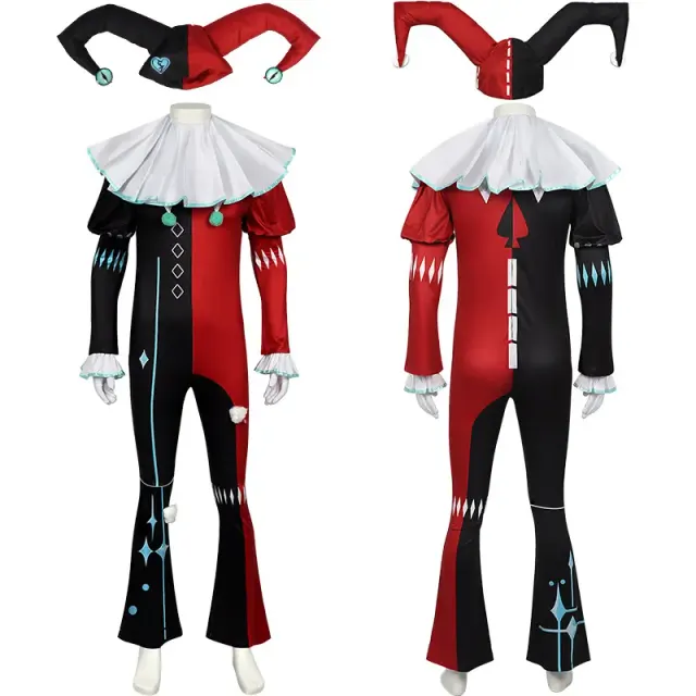 Vollständiges Wraith-Clown-Aba-Horrornacht-Cosplay-Kostümset für Kinder für Theater und Fantasy-Verkleidung.