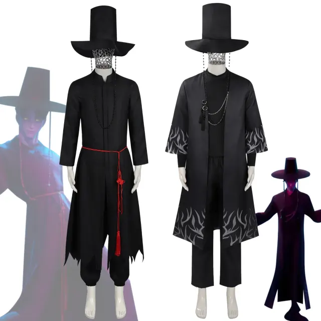 Herren-K-Pop-Saja-Boys-Cosplay-Kostüm mit Jacke, langer Hose und langen Ärmeln im Sonderangebots-Stil.