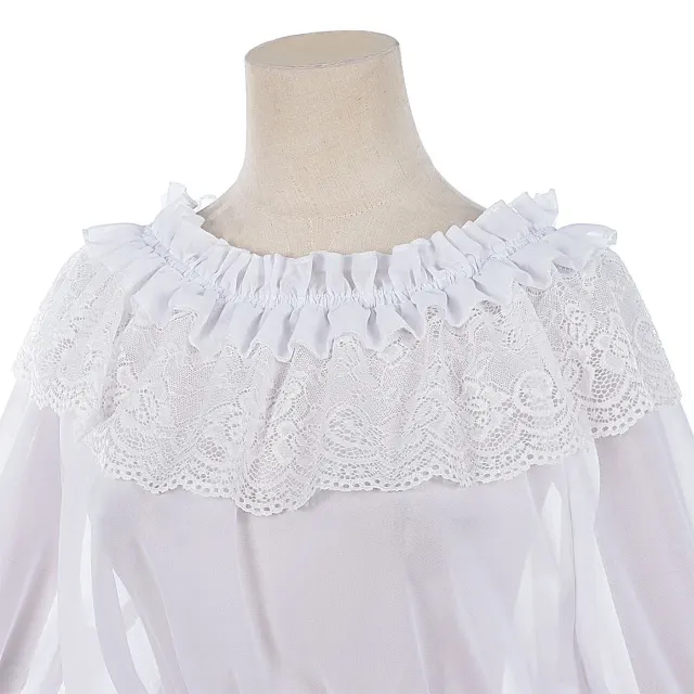 Lolita-Innentop mit langen Ärmeln, schulterfrei, Prinzessinnenärmeln, Halloween Detail 3