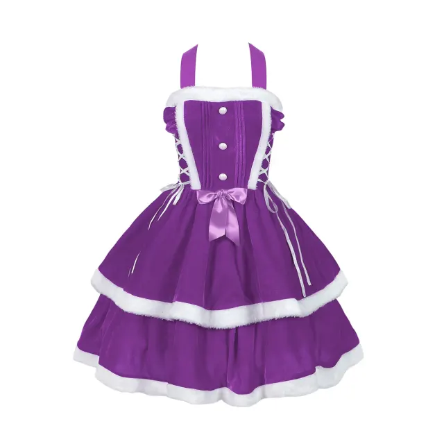 中世纪甜美圣诞 Cosplay 吊带舞台服装 详情 1