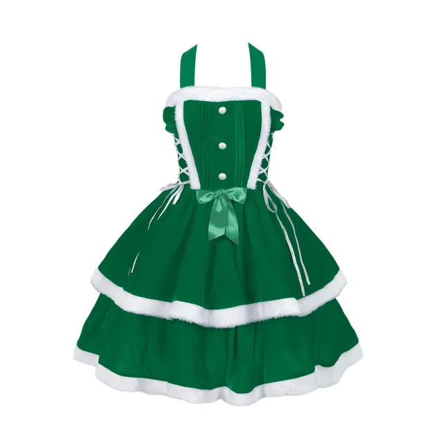 中世纪甜美圣诞 Cosplay 吊带舞台服装 详情 2