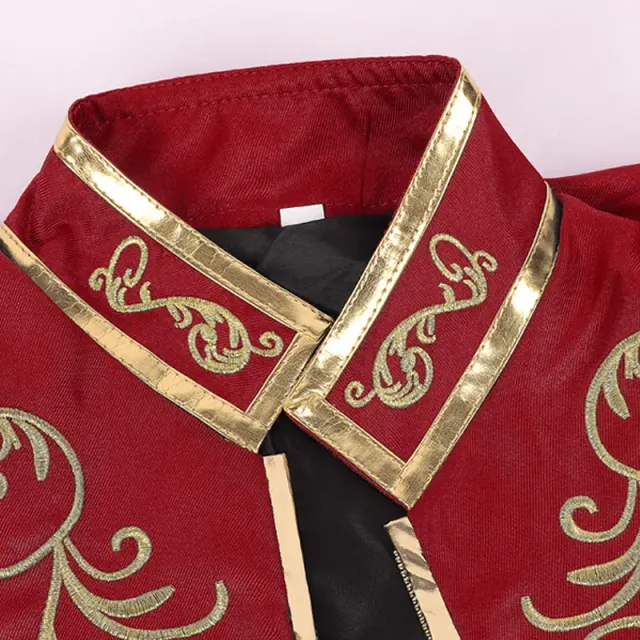 Medieval Court Embroidered Men's Prince Suit Set detail 12