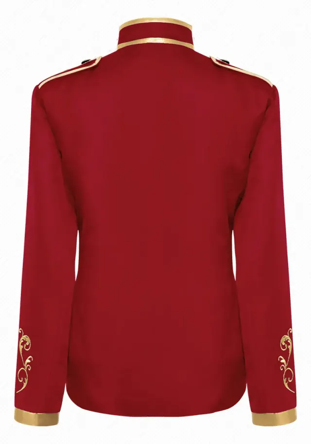 Mittelalterliche Hof-Prinz-Cosplay-Jacke mit Goldstickerei Detail 9