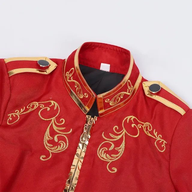 Mittelalterliche Hof-Prinz-Cosplay-Jacke mit Goldstickerei Detail 10