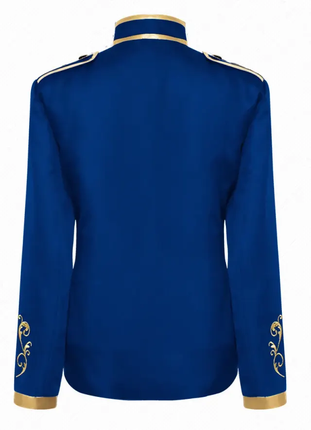 Mittelalterliche Hof-Prinz-Cosplay-Jacke mit Goldstickerei Detail 14