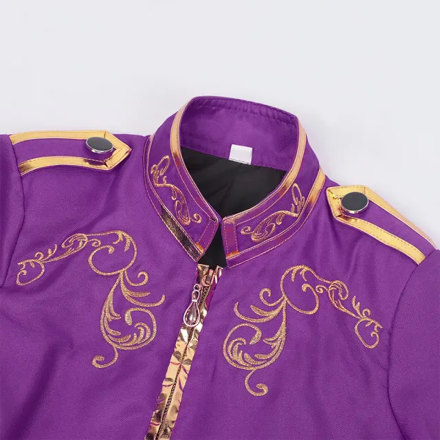 Mittelalterliche Hof-Prinz-Cosplay-Jacke mit Goldstickerei Detail 24