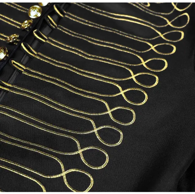 Medieval Gothic Steampunk Drummer Costume for Stage Performance detail 14