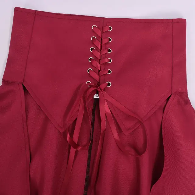 Mittelalterlicher Piraten-Cosplay-Rock mit hoher Taille und Rüschen Detail 3