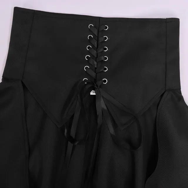 Mittelalterlicher Piraten-Cosplay-Rock mit hoher Taille und Rüschen Detail 6