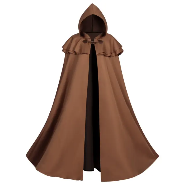 Medieval Hooded Knight Cape for Halloween Cosplay Stage detail 2