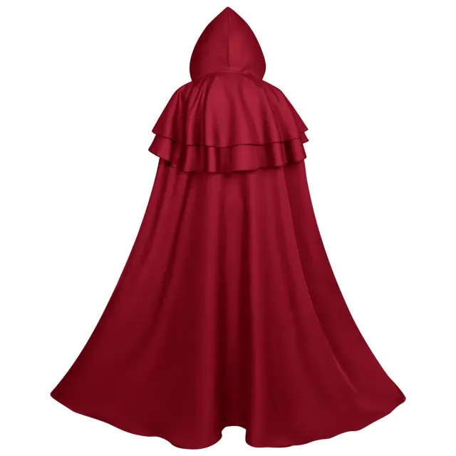 Medieval Hooded Knight Cape for Halloween Cosplay Stage detail 15