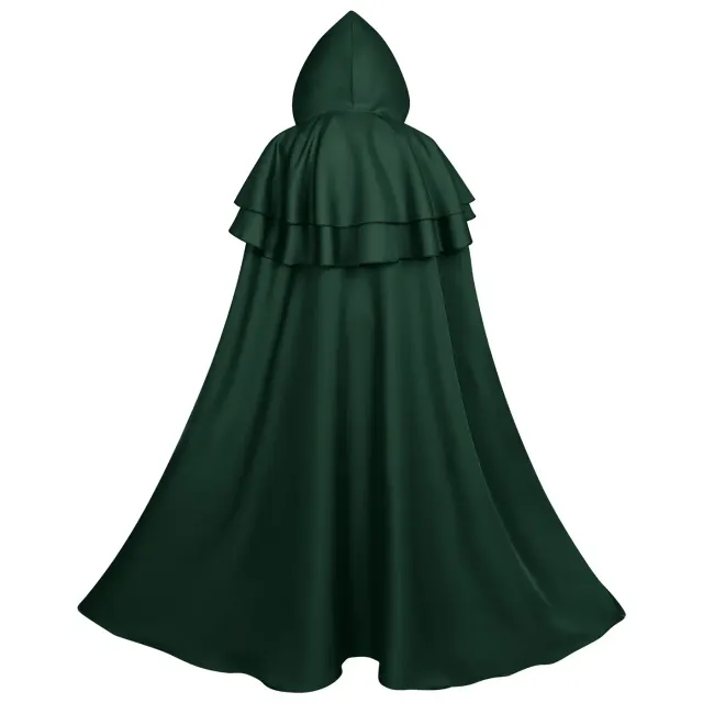 Medieval Hooded Knight Cape for Halloween Cosplay Stage detail 17