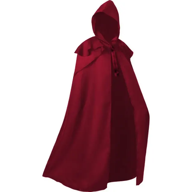 detalle de Capa de monje con capucha de estilo medieval para cosplay de Halloween 14