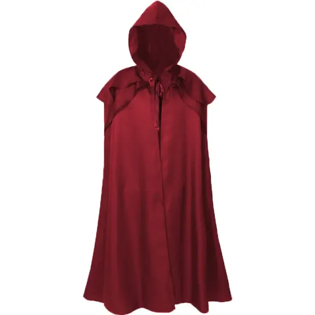 detalle de Capa de monje con capucha de estilo medieval para cosplay de Halloween 15