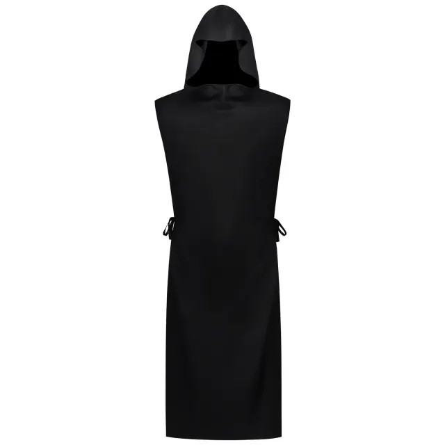Medieval Monk Robe Grim Reaper Hooded Cloak Halloween Costume detail 4