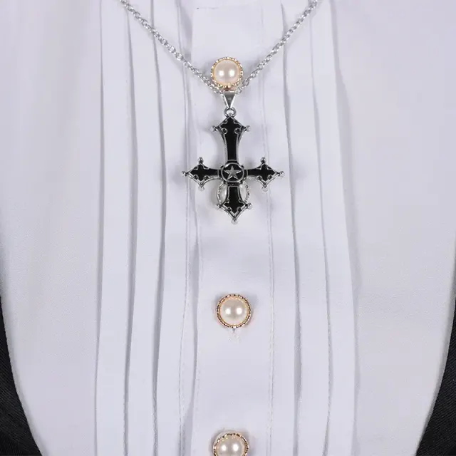 Costume cosplay Halloween de religieuse médiévale et d'infirmière Nightingale détail 6