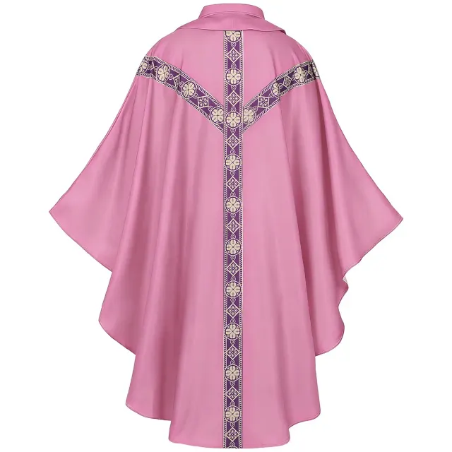 Medieval Priest Monk Cosplay Robe with Printed Cape detail 16