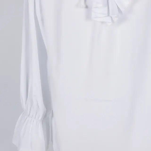 Medieval Puff Sleeve Drawstring Shirt for Cosplay and Stage detail 14