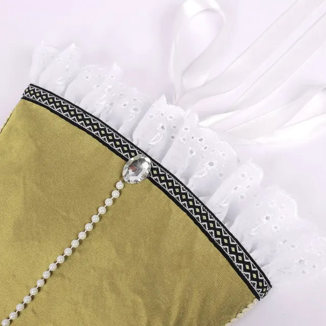 detalle de Sombrero medieval renacentista de mujer con velo cónico para cosplay de Halloween 5