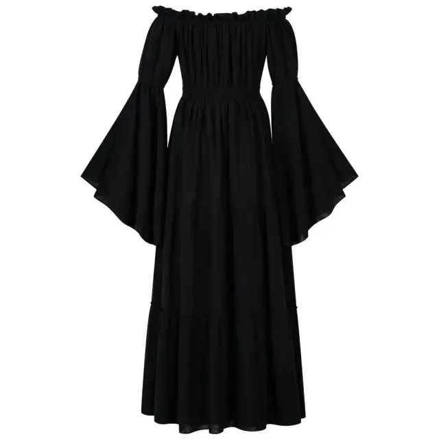 Robe cosplay médiévale Renaissance à épaules dénudées pour la scène détail 4