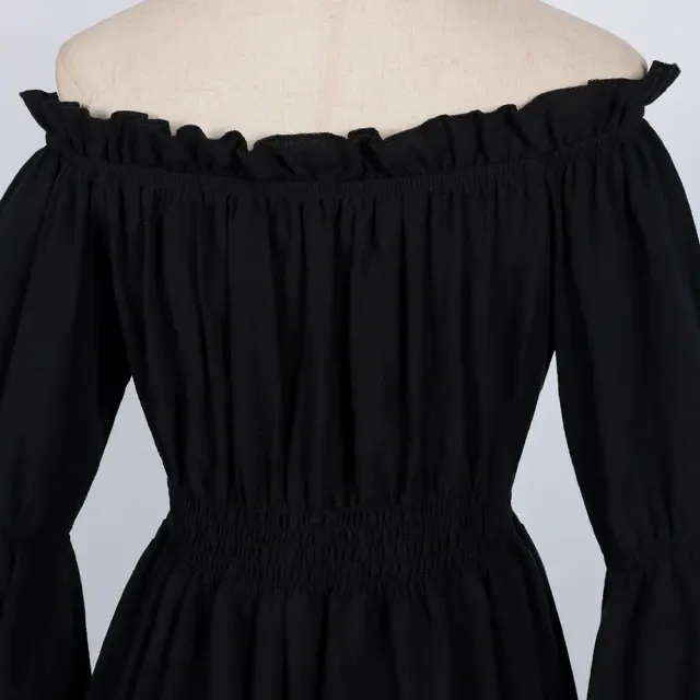 Robe cosplay médiévale Renaissance à épaules dénudées pour la scène détail 8