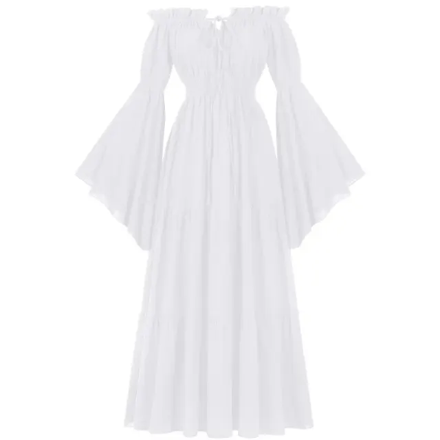 Robe cosplay médiévale Renaissance à épaules dénudées pour la scène détail 9
