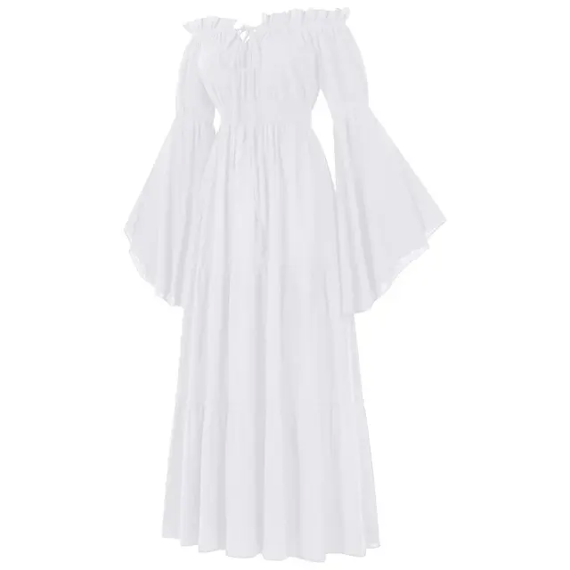 Robe cosplay médiévale Renaissance à épaules dénudées pour la scène détail 10