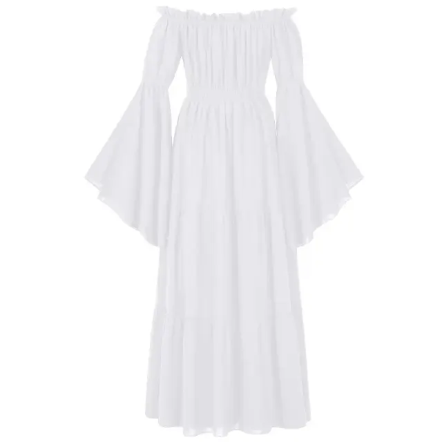 Robe cosplay médiévale Renaissance à épaules dénudées pour la scène détail 11