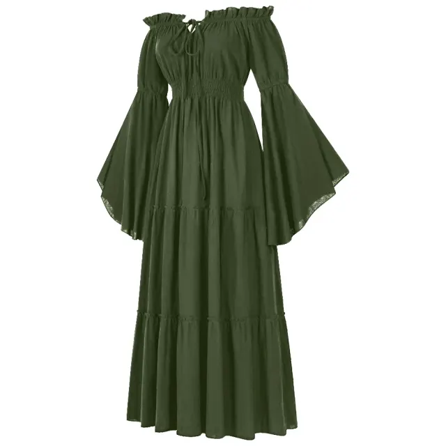 Robe cosplay médiévale Renaissance à épaules dénudées pour la scène détail 16