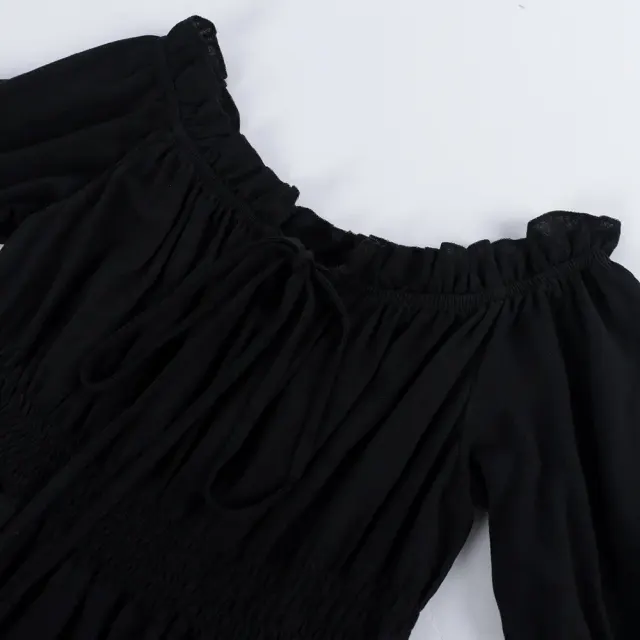 Robe cosplay médiévale Renaissance à épaules dénudées pour la scène détail 19