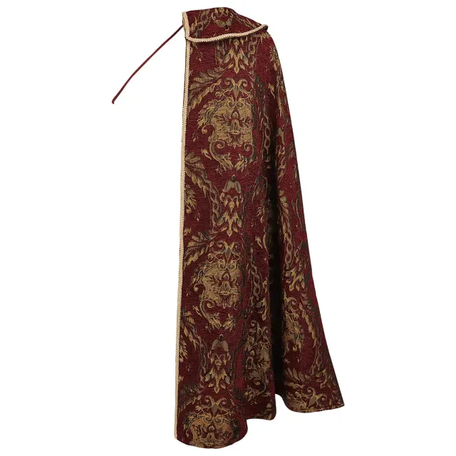 Cape cosplay demi-épaule de roi Tudor médiéval Renaissance détail 4