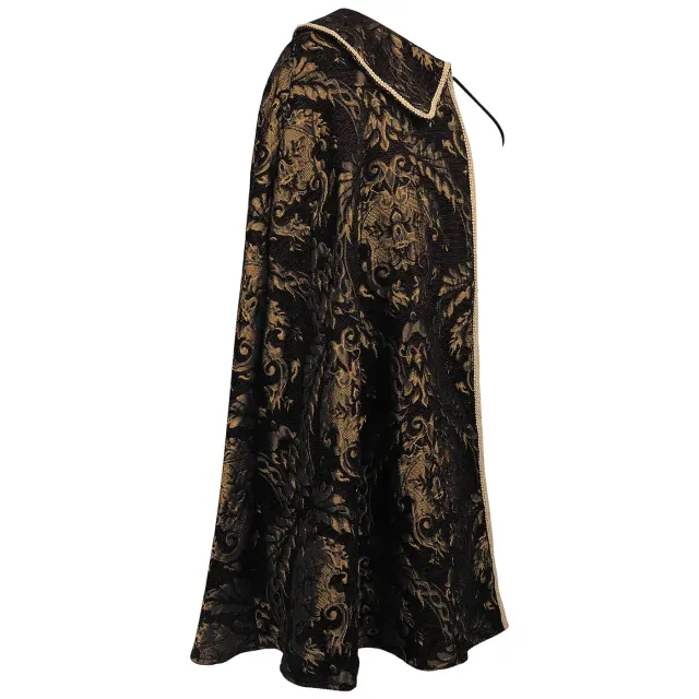 Cape cosplay demi-épaule de roi Tudor médiéval Renaissance détail 10