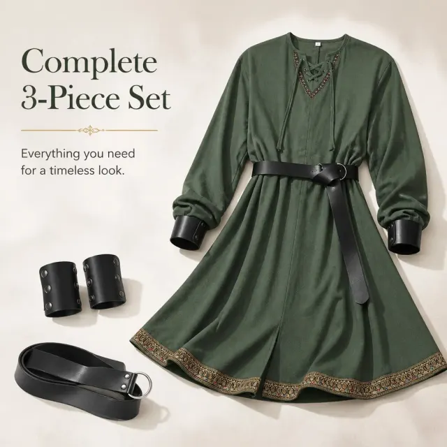 Mittelalterliches Renaissance-Templer-Wikingerritter-Cosplay-Kostüm Detail 5