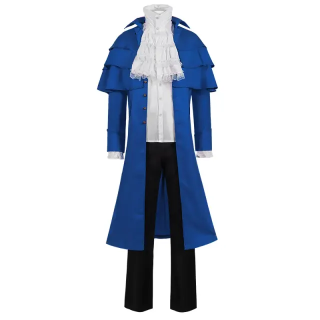 detalle de Chaqueta con capa medieval de cuello alto para cosplay de Halloween y escenario 6
