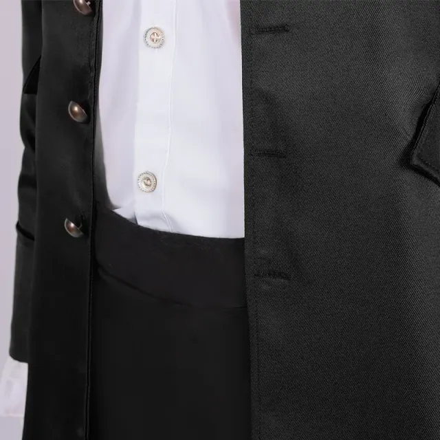 detalle de Chaqueta con capa medieval de cuello alto para cosplay de Halloween y escenario 10