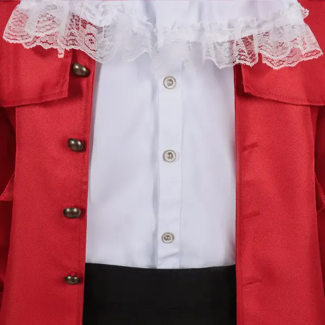 detalle de Chaqueta con capa medieval de cuello alto para cosplay de Halloween y escenario 13