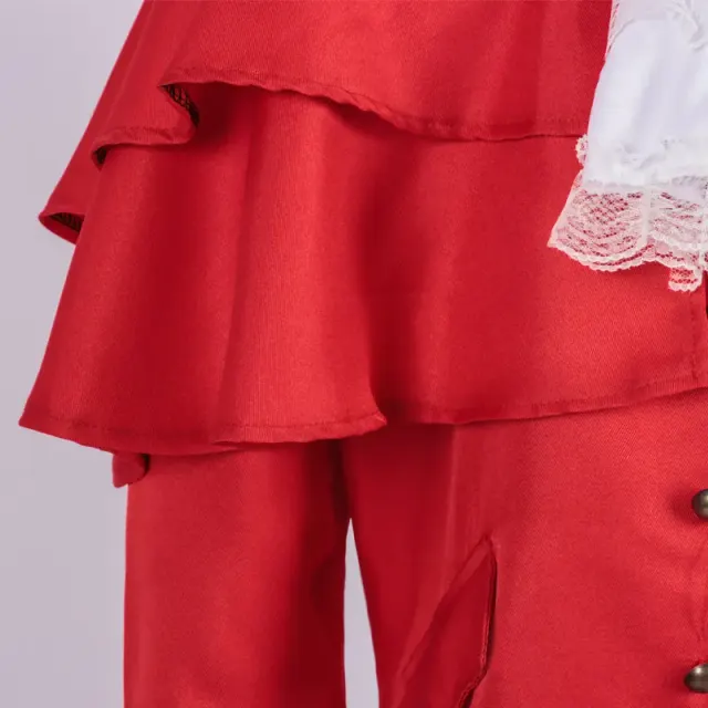 detalle de Chaqueta con capa medieval de cuello alto para cosplay de Halloween y escenario 14