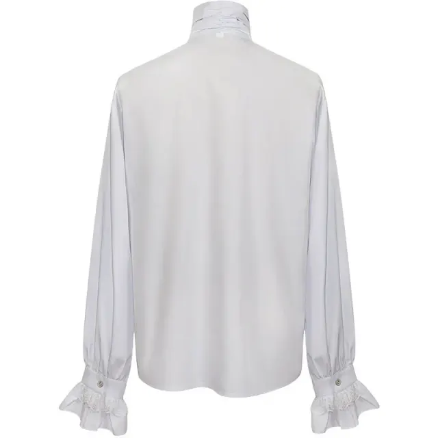 detalle de Chaqueta con capa medieval de cuello alto para cosplay de Halloween y escenario 16