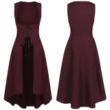 Renaissance-Kleid Stil 4 - Dunkelrot