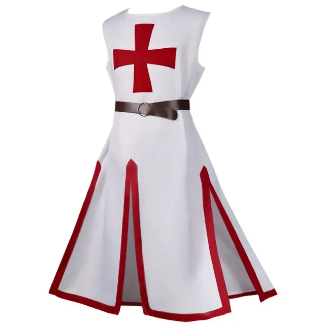 Robe cosplay de chevalier templier médiéval pour la scène et les soirées détail 7