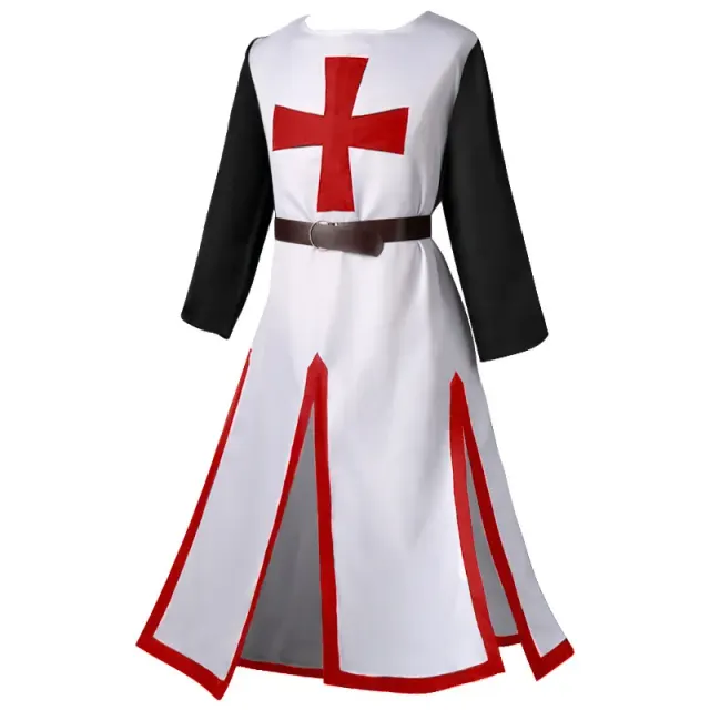 Robe cosplay de chevalier templier médiéval pour la scène et les soirées détail 20