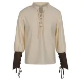 Piratenhemd Stil 3 - Beige